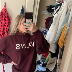 maroon vans sweatshirt